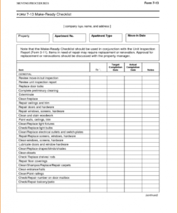 11 make ready checklist  job resumes word make ready checklist template samples