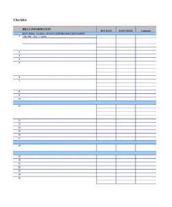 32 free bill pay checklists &amp;amp; bill calendars pdf word &amp;amp; excel personal finance checklist template doc