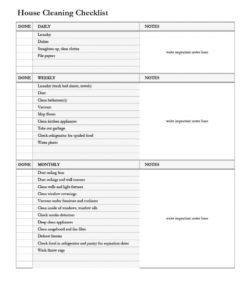 Daily Kitchen Cleaning Checklist Template