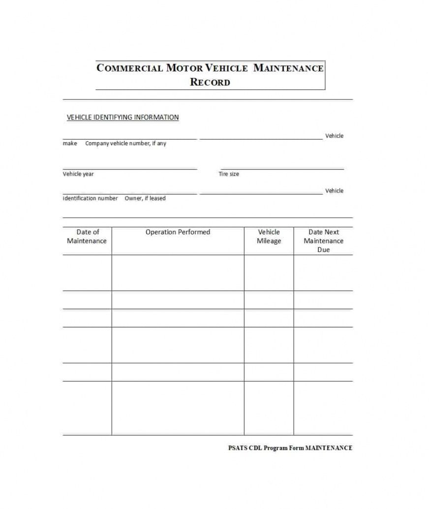 40 printable vehicle maintenance log templates ᐅ template lab fleet vehicle maintenance checklist template