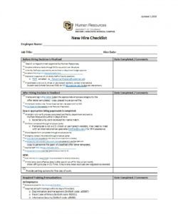 50 useful new hire checklist templates &amp;amp; forms ᐅ template lab pre employment checklist template excel