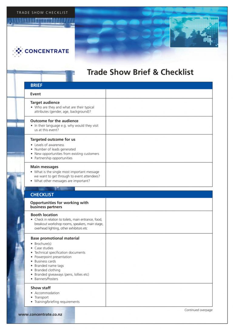 9 Trade Show Checklist Examples Pdf Examples Trade Show Checklist 9 Trade Show Checklist Examples Pdf Examples Trade Show Checklist