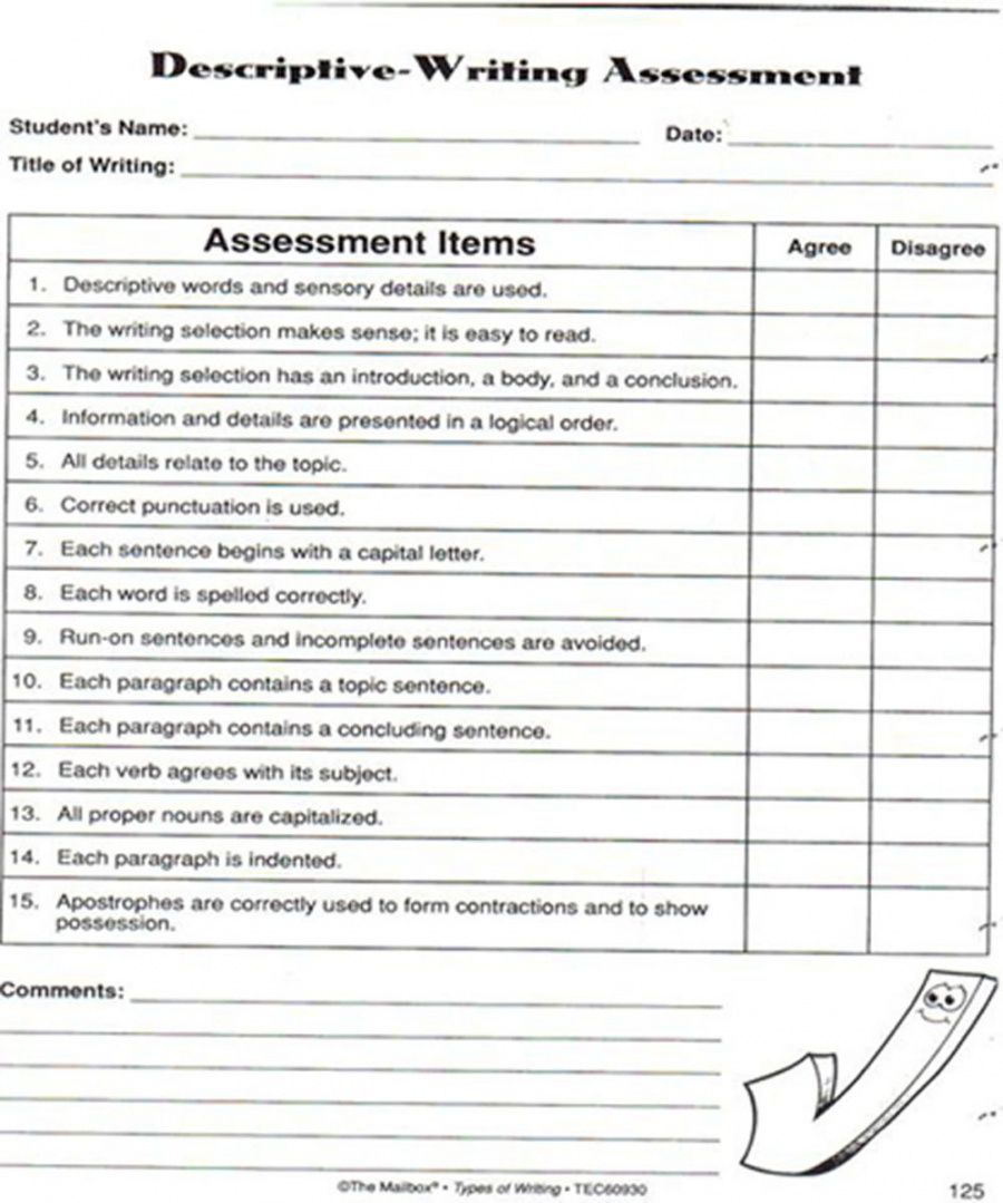 assessment plan formative assessment checklist template doc