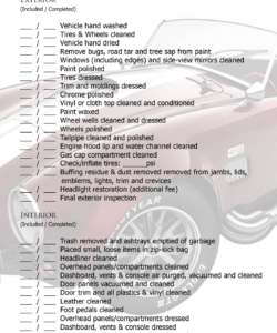 auto detailing wikipedia car checklist pdf professional inspection auto detailing checklist template samples