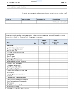 checklist template samples make y job resumes word apartment excel make ready checklist template excel