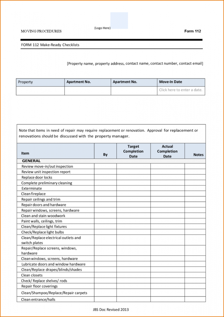 Make Ready Checklist Fill Online Printable Fillable Blank Pdffiller My XXX Hot Girl