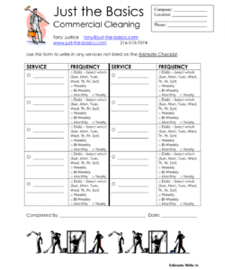 commercial cleaning checklist printable  diy cleaning supplies janitorial cleaning checklist template doc