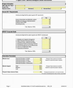 cost impact analysis template excel  glendale community cost impact analysis template example