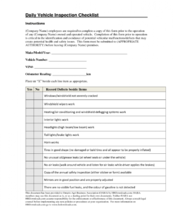 daily vehicle inspection checklist form image gallery  photogyps printer maintenance checklist template samples