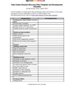 disaster recovery plan checklist template samples  martinforfreedom disaster recovery plan checklist template examples