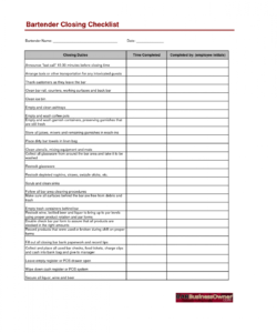 duty checklist templates  google search  workin' on it shift checklist template examples