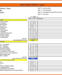 editable 14 images of job site safety audit template  netpei site safety checklist template examples