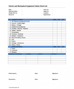 editable 25 images of equipment inspection safety audit template  zeept equipment commissioning checklist template