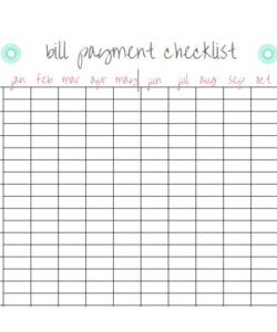 editable 32 free bill pay checklists &amp;amp; bill calendars pdf word &amp;amp; excel payment checklist template excel
