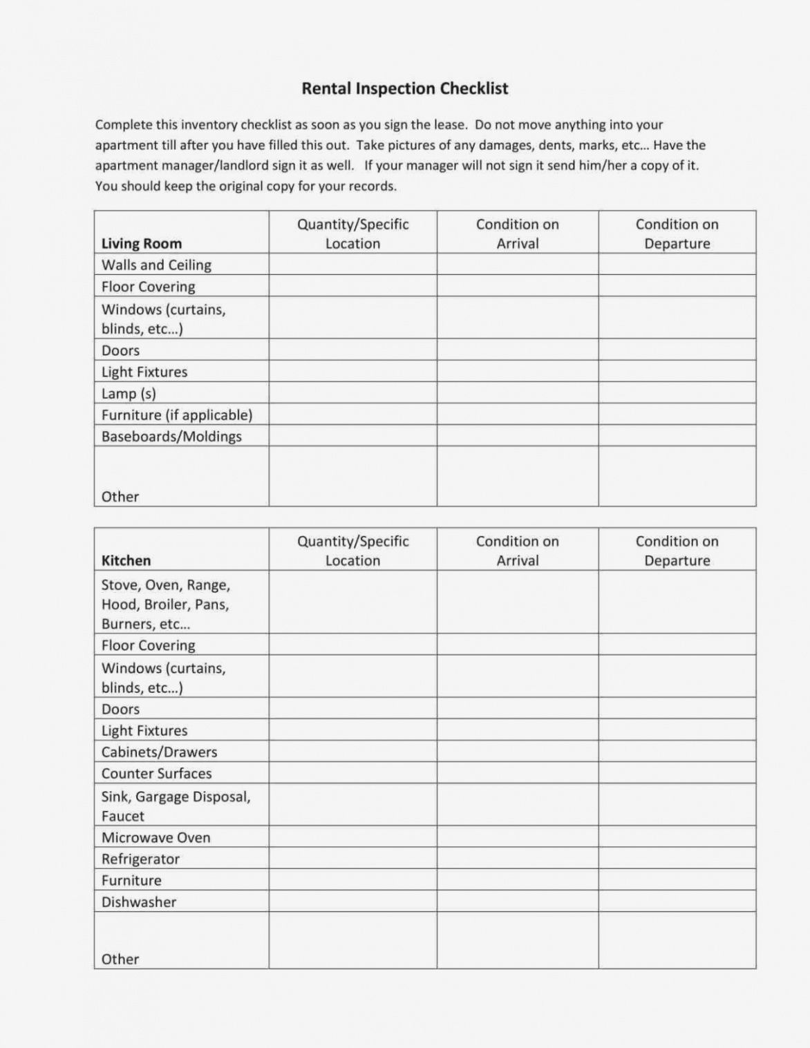 Rental Agreement Checklist Answer Key