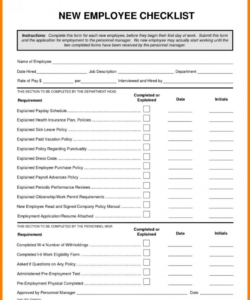 editable checklist template samples employee personnel file new orientation employee personnel file checklist template samples