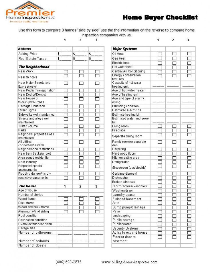 home inspection form