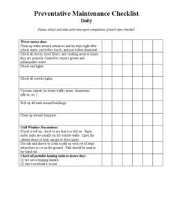 editable checklist template samples maintenance preventative docshare tips server preventive maintenance checklist template examples