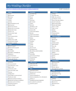 editable checklist template samples wedding decor uk table reception pdf wedding decoration checklist template excel