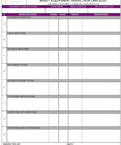 editable construction equipment inspection checklist in fipix vehicle heavy daily equipment checklist template