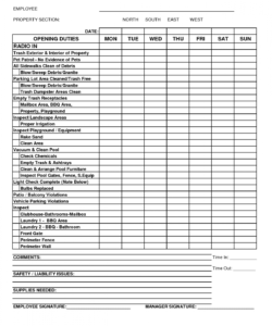 Daily Vehicle Maintenance Checklist Template
