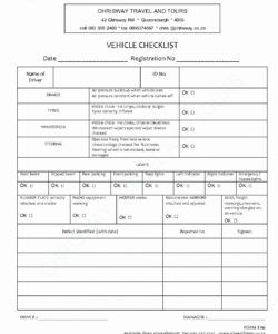 editable daily vehicle inspection report template  cranfordchronicles driver checklist template