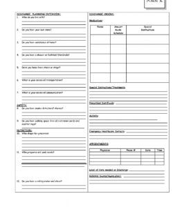 editable discharge planning checklist template form of safe practices journal hospital discharge checklist template pdf