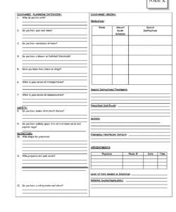 discharge checklist planning hospital template safe practices editable journal form pdf dremelmicro