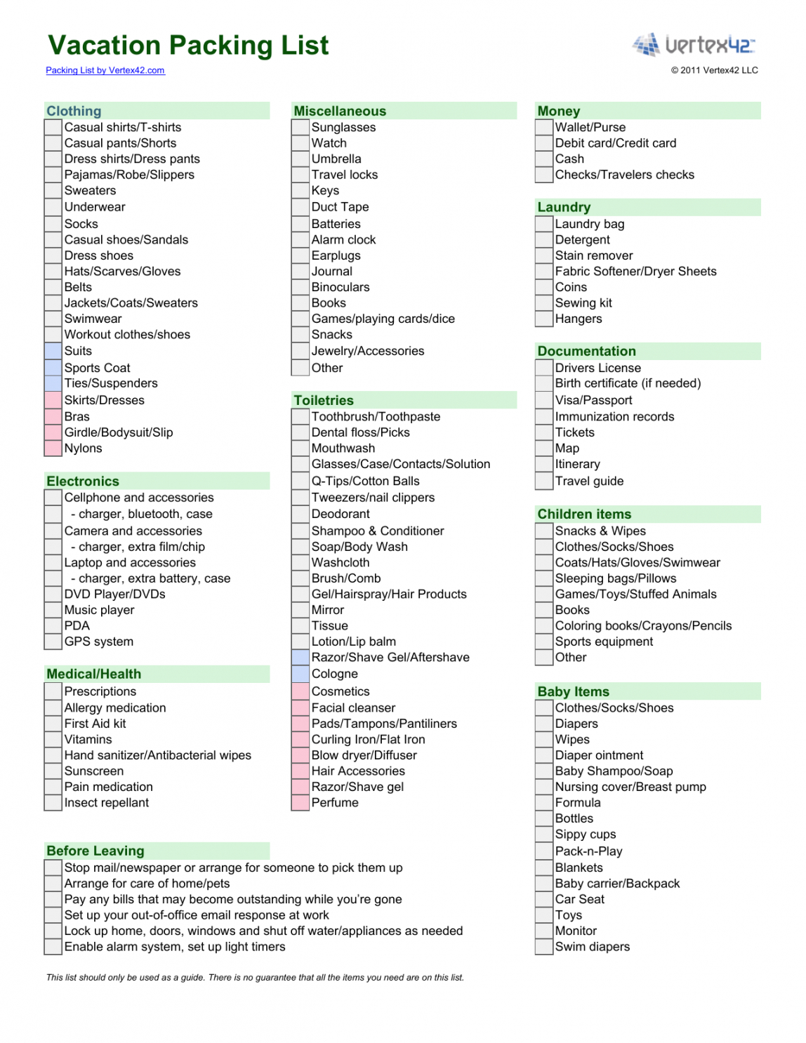 editable download travel checklist template  excel  pdf  rtf  word trip packing checklist template excel