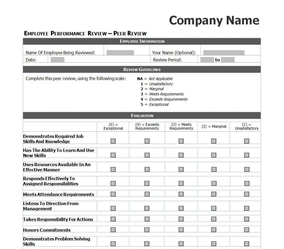 editable employee performance review checklist uniform checklist template samples