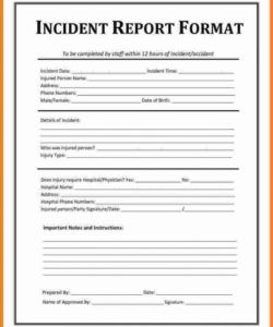 editable example of security guard incident report  thorcicerosco security patrol checklist template samples