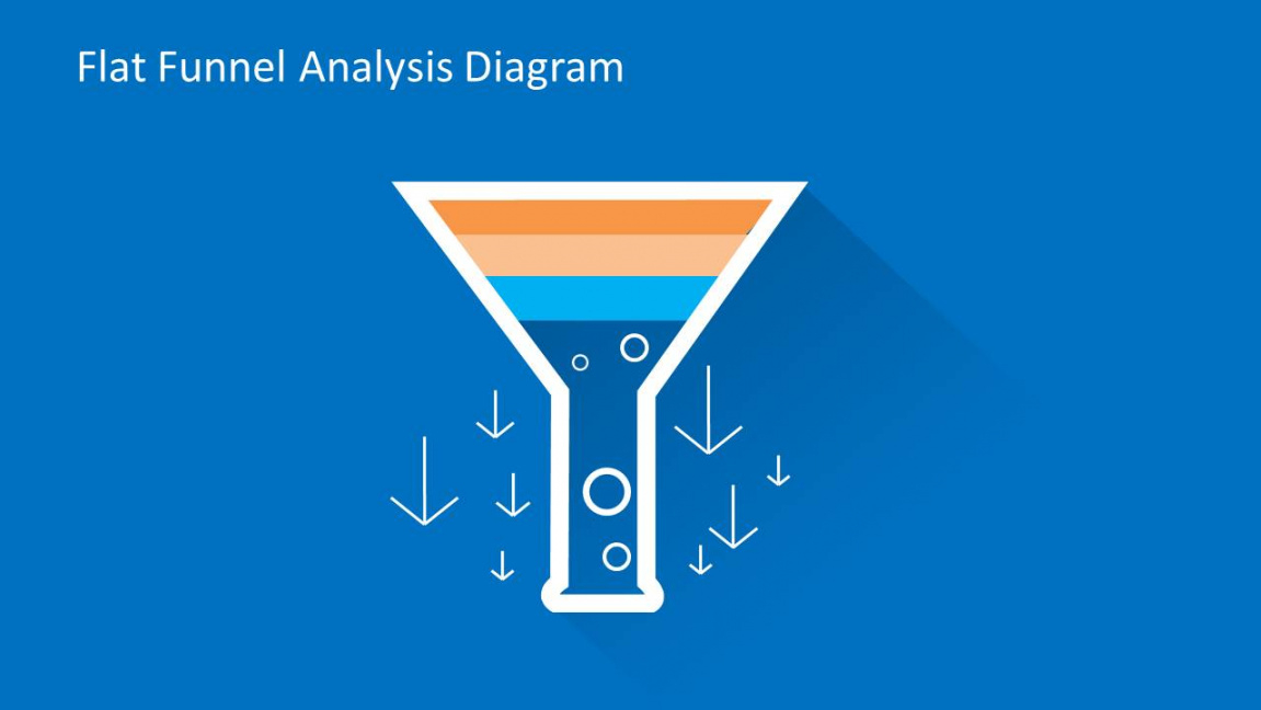 editable flat funnel analysis diagram template for powerpoint  slidemodel funnel analysis template example