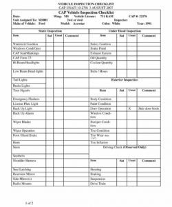 editable fleet vehicle inspection form template  mbm legal fleet vehicle checklist template excel