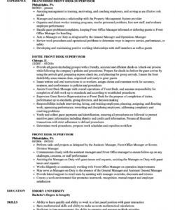 editable front desk supervisor resume samples  velvet jobs front desk checklist template pdf