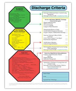 editable hospital discharge criteria for planners planning checklist ial hospital discharge checklist template