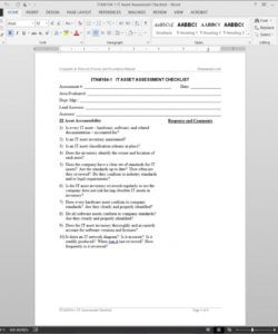 editable it asset assessment checklist template turnover checklist template excel