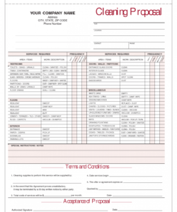 editable janitorial cleaning proposal templates  cleaning proposal proposal checklist template pdf