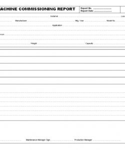 editable machine installation and commissioning procedure steps for organization equipment commissioning checklist template