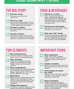 editable planning your company picnic   work ideas in 2019  company company picnic checklist template