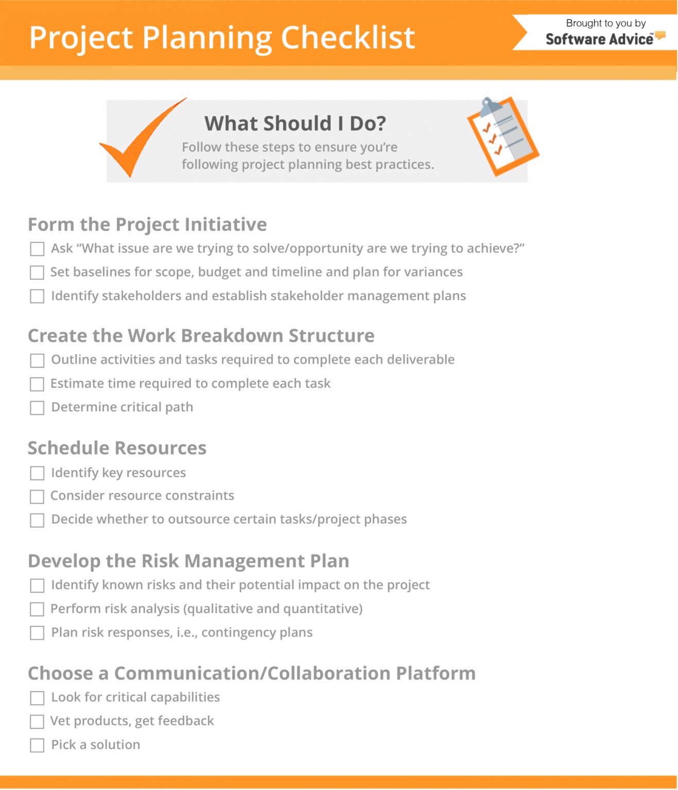 Editable Project Planning Checklist 5 Steps Every Pm Should Take ...