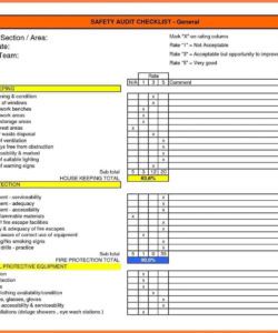 Warehouse Safety Inspection Checklist Template