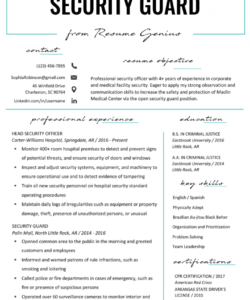 editable security guard resume sample &amp;amp; writing tips  resume genius security patrol checklist template samples