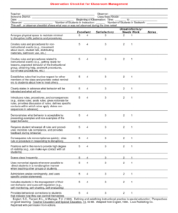 editable teacher observation form behavior checklist for students template formative assessment checklist template pdf