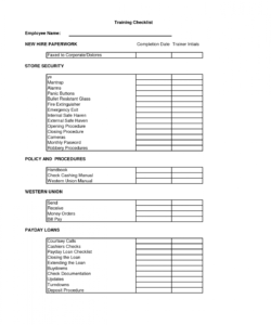 editable training checklist template samples employee excel free example ojt training checklist template samples