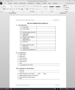 Free Checklist Template Samples Vendor Qualification Wedding Pdf Audit