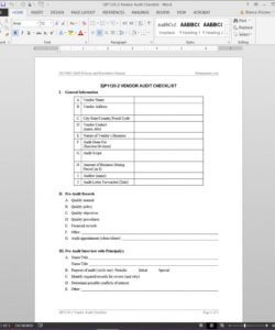 editable vendor audit checklist iso template vendor checklist template examples