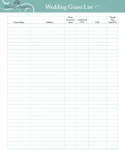 editable wedding guest list spreadsheet  kleobergdorfbibco wedding guest checklist template examples
