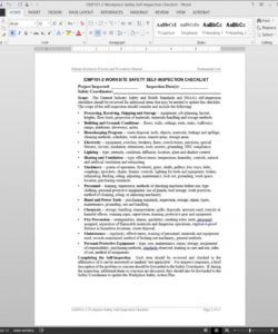 editable workplace safety self inspection checklist template workplace safety inspection checklist template pdf