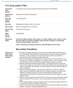 fire evacuation plan template  free and customisable template fire evacuation checklist template pdf