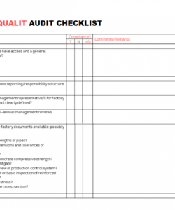 free 15 internal audit checklist templates  samples examples formats environmental audit checklist template pdf